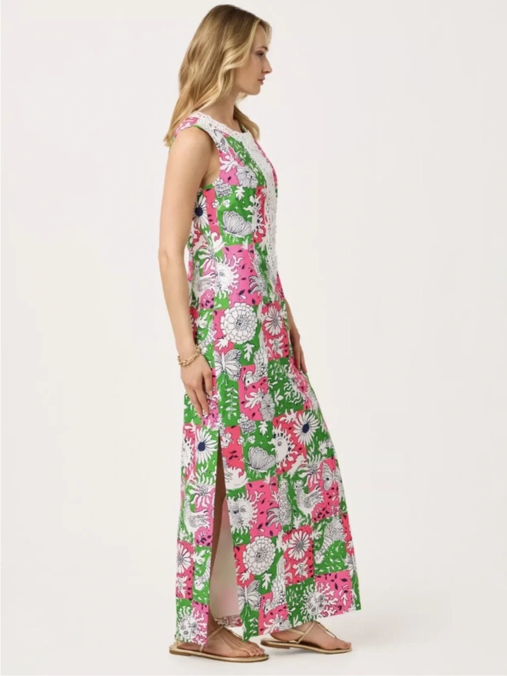 NWT Lilly Pulitzer Barberine Stretch Maxi Shift Dress